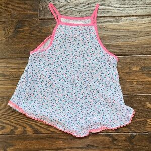 Epic Threads Floral Pink and White Kids Tank Top